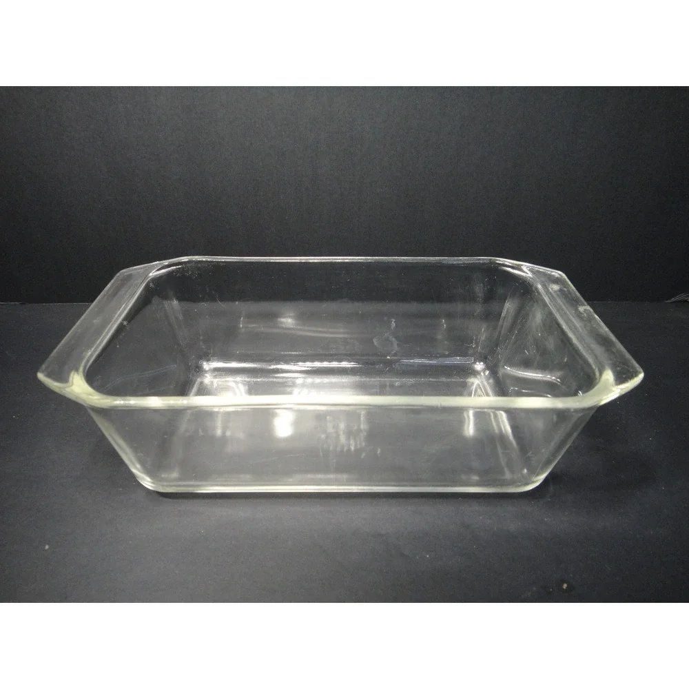 Pyrex 215-B Clear Glass Loaf Pan Vintage 1.5 Quart Rectangular Baker Made in USA